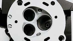 Close up of Honda combustion chamber