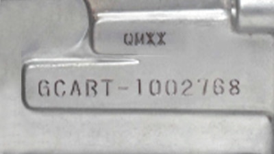Close up image of Honda engine that shows type code