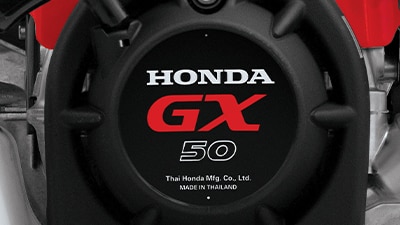 Close up image of Honda GX 50 engine
